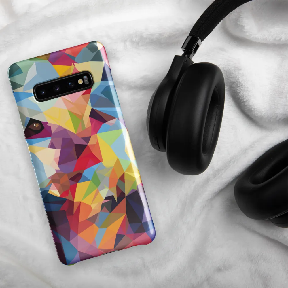 Playful Geometry: The Bear's Face | Phone Case |  S10 Plus | Snap Case | Glossy