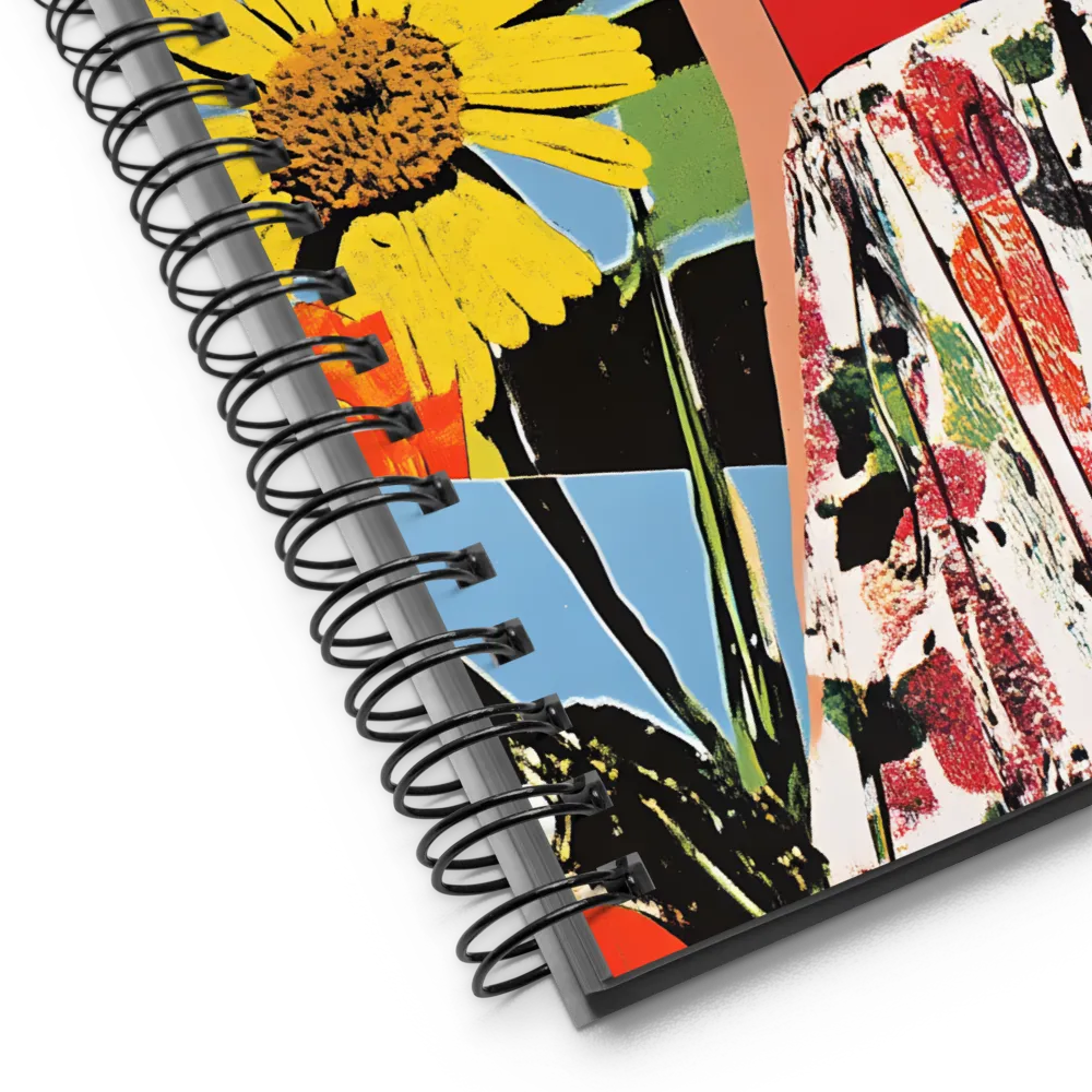 Floral Symphony in Red | Spiral Notebook