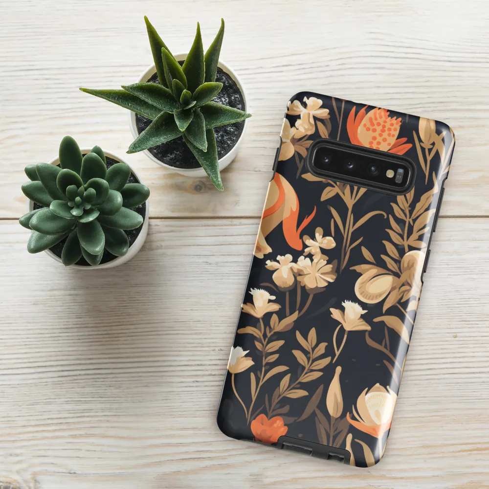 Floral Harmony: A Dance in the Dark | Phone Case |  S10 Plus | Tough Case | Glossy