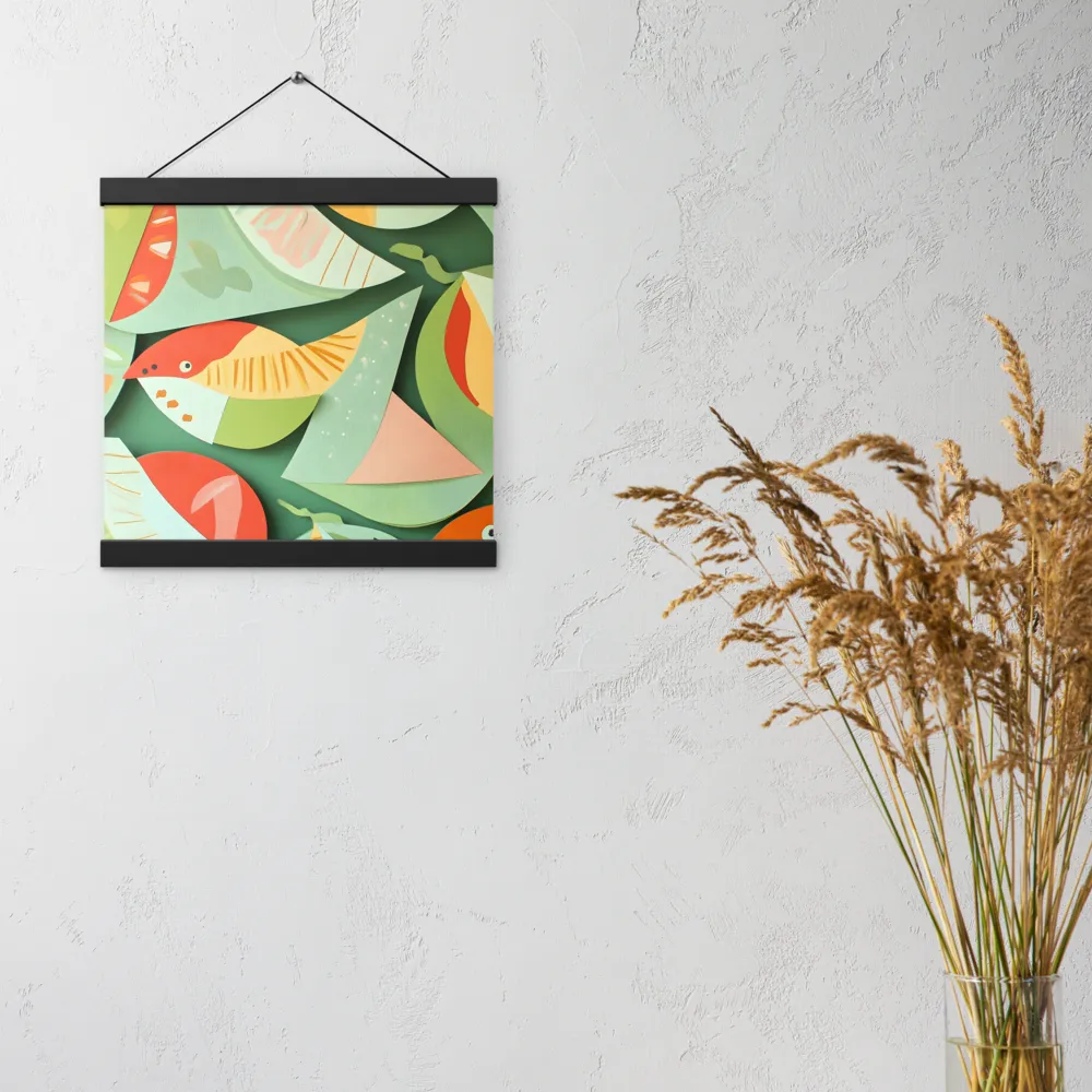 Nature's Palette | Poster With Black Wood Hanger | 12″×12″