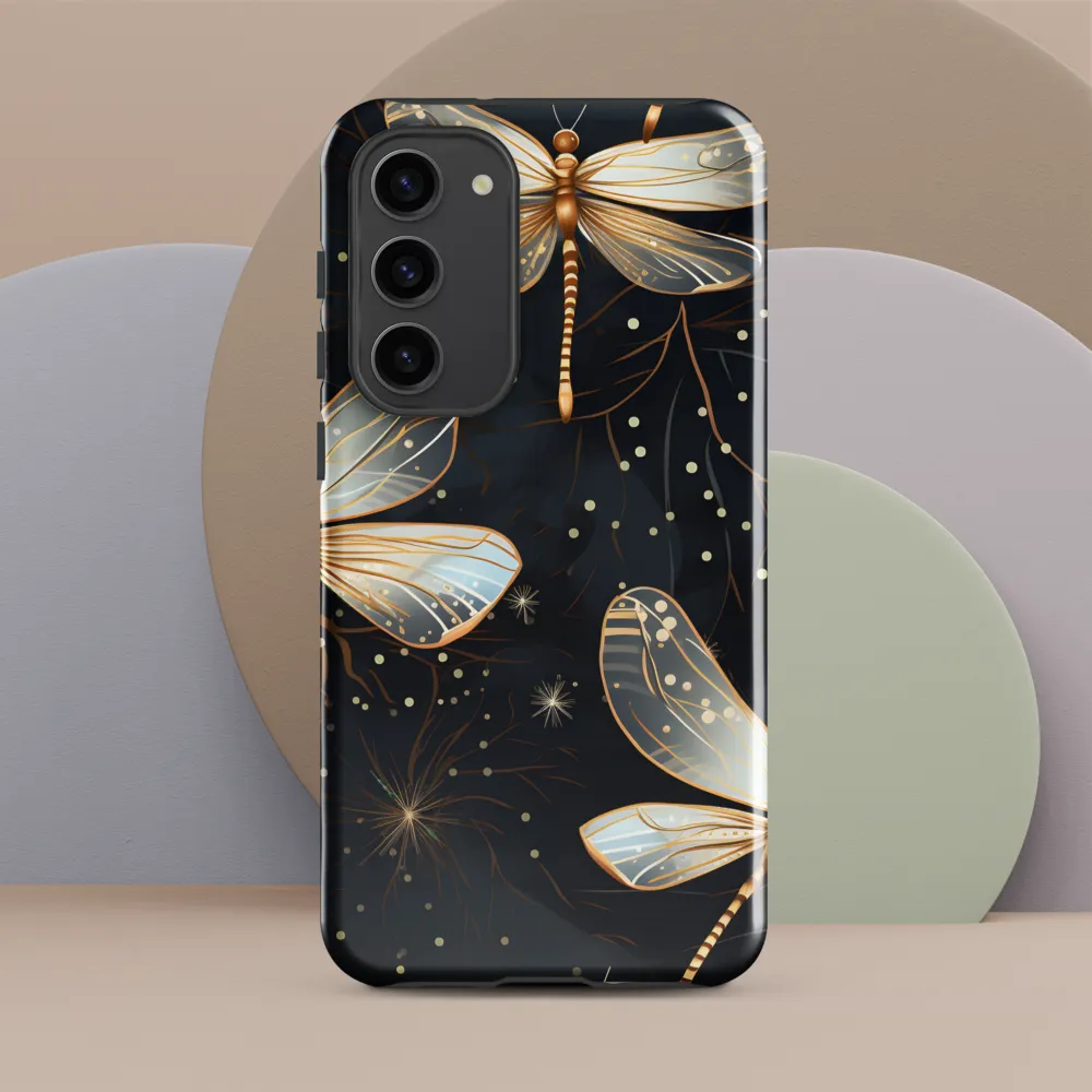 Ethereal Dance: Dragonflies in a Midnight Garden
