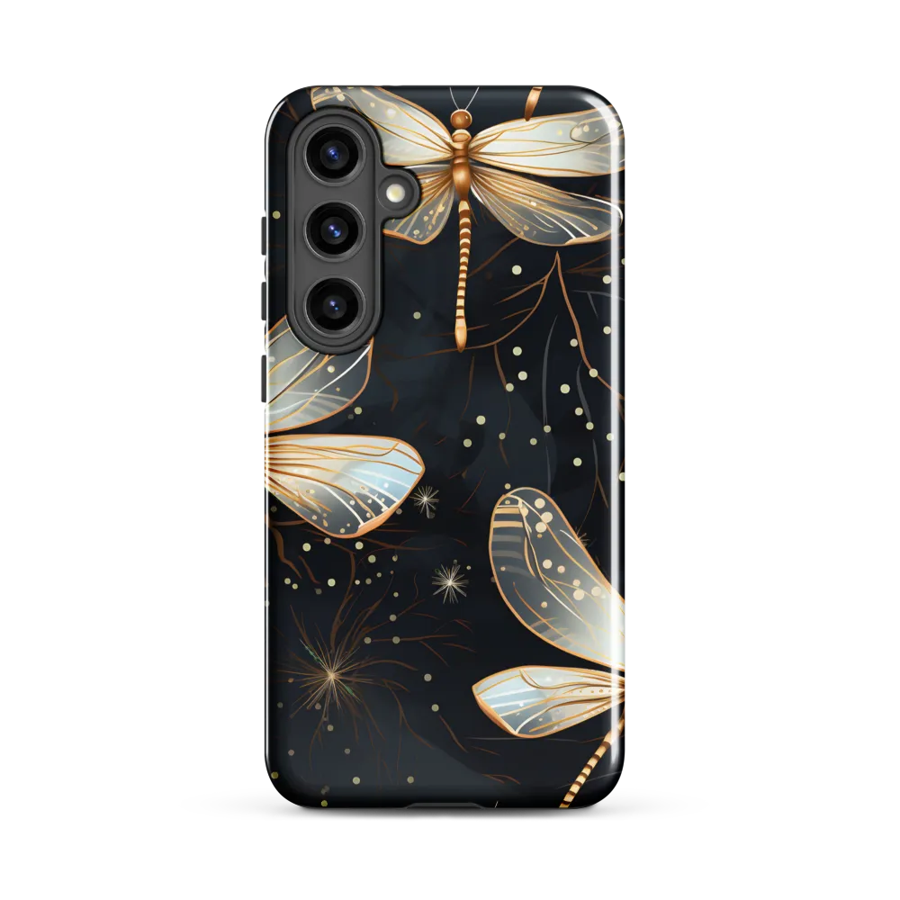 Ethereal Dance: Dragonflies in a Midnight Garden