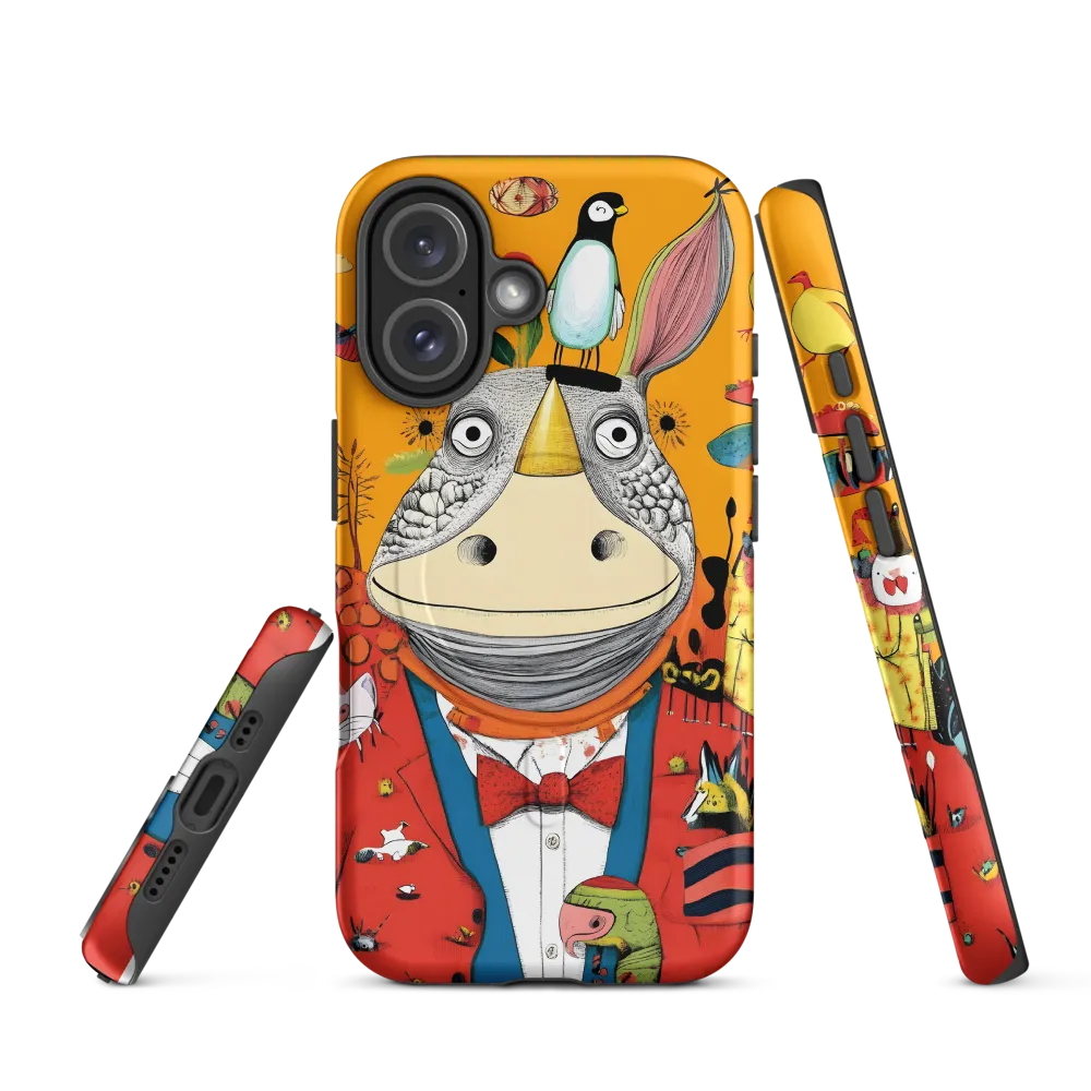 Whimsical Rhinoceros: A Playful Encounter