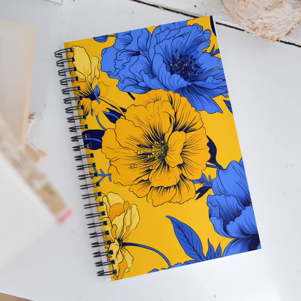 Vibrant Floral Harmony | Spiral Notebook