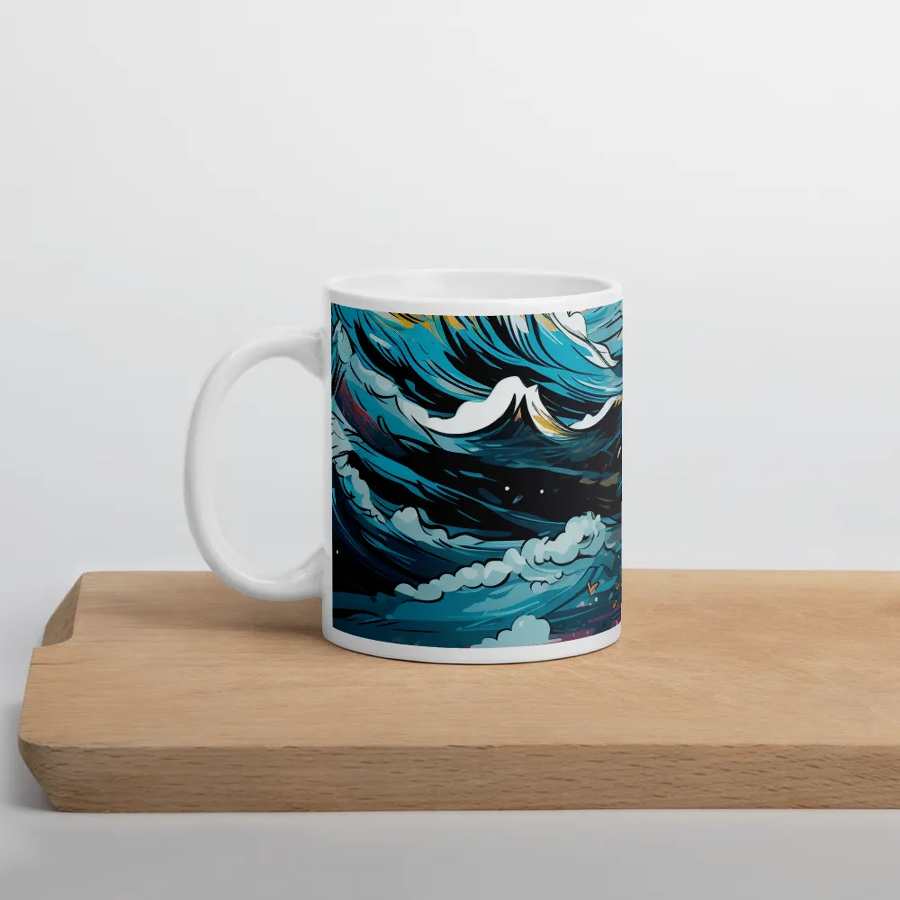 Turbulent Seas: A Lighthouse Adventure | Mug with White inside | 11 oz