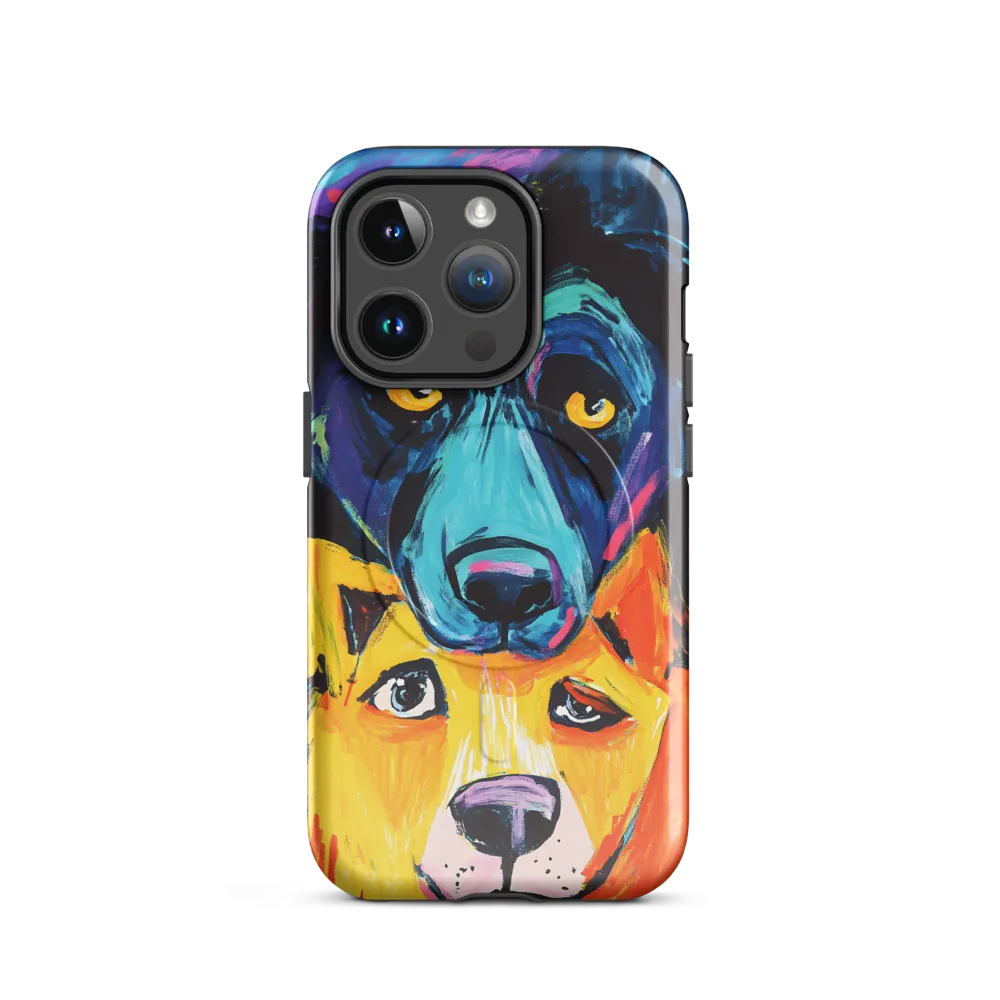 Vibrant Companions: An Expression of Canine Spirit | Phone Case |  14 Pro | MagSafe® Tough Case | Glossy