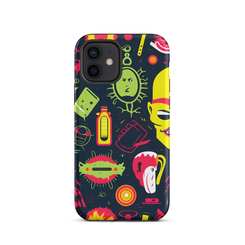 Neon Revelry: A Quirky Exploration of Modern Pop Art | Phone Case |  12 | Tough Case | Matte