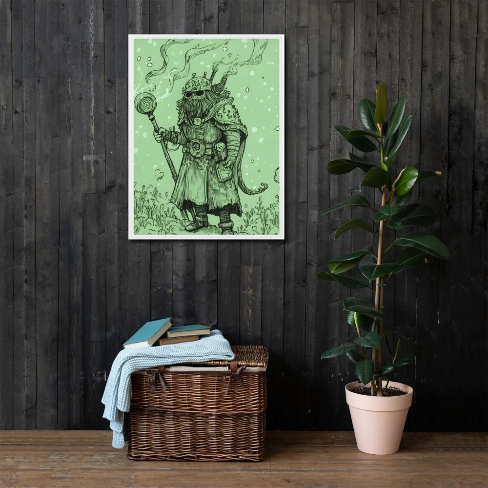 The Enigmatic Wizard | Canvas with White Frame | 24″×32″