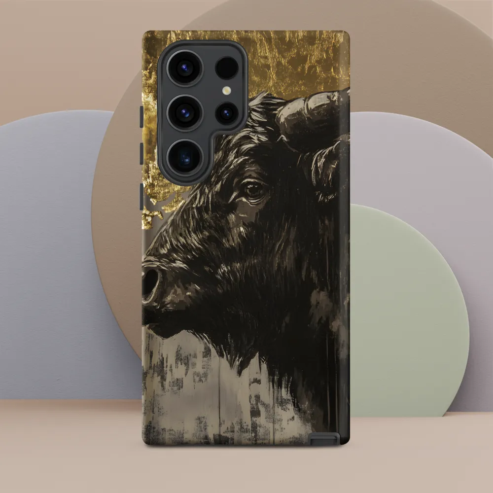 Majestic Bull Against the Golden Horizon