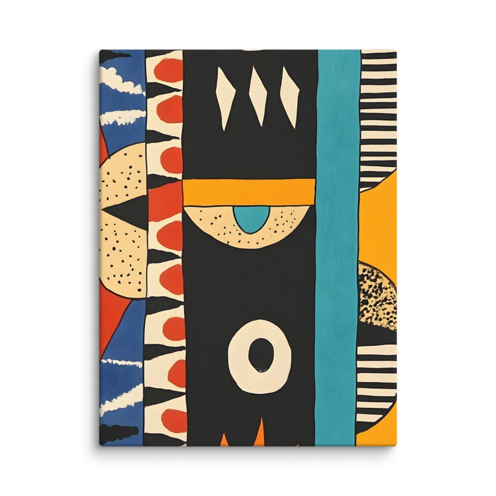 Playful Geometry: A Modern Abstract Exploration | Canvas | 12″×16″