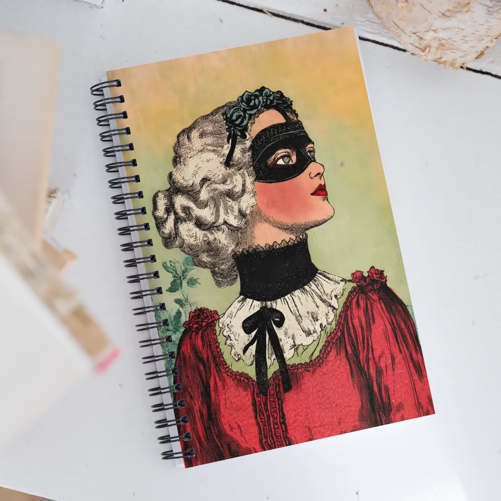 Masked Elegance | Spiral Notebook