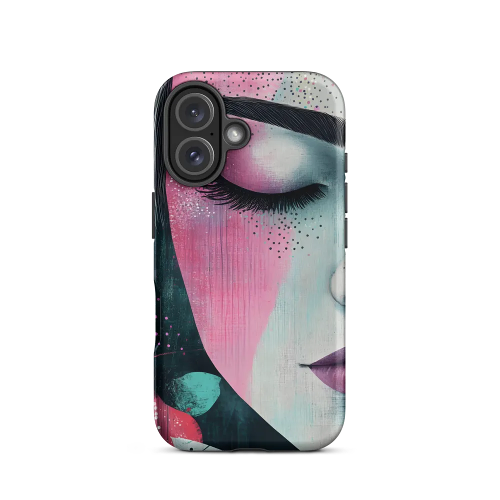 Serenity in Color: A Modern Portrait | Phone Case |  16 | Tough Case | Matte