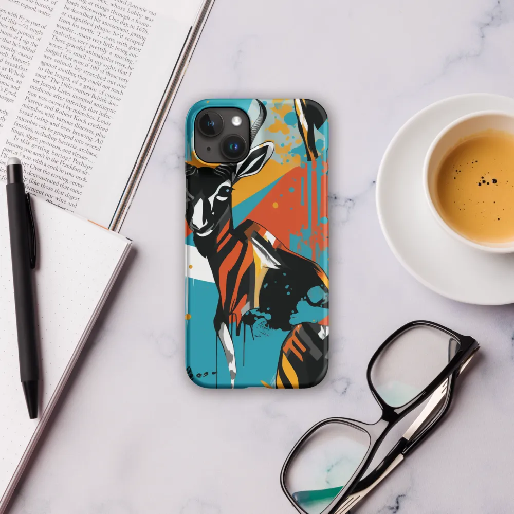 Dynamic Antelope in Vivid Abstract