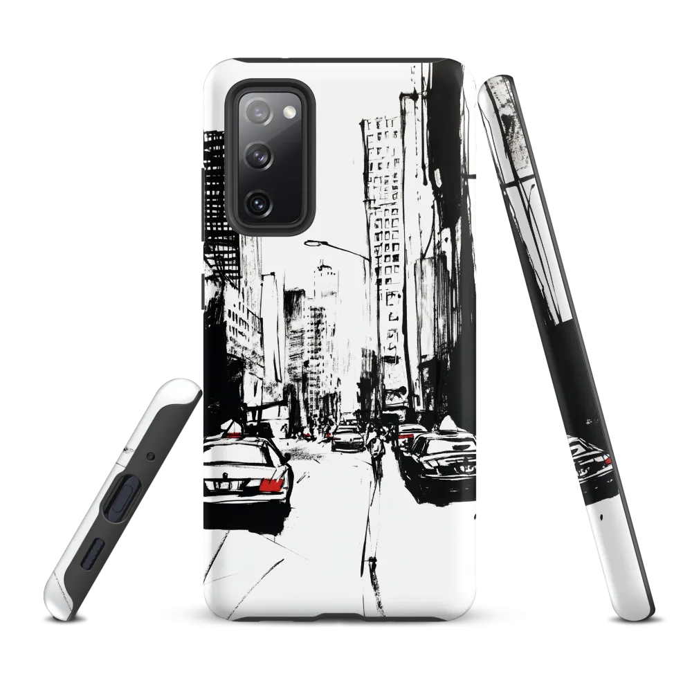 Urban Pulse: A Monochromatic Journey | Phone Case |  S20 FE | Tough Case | Matte