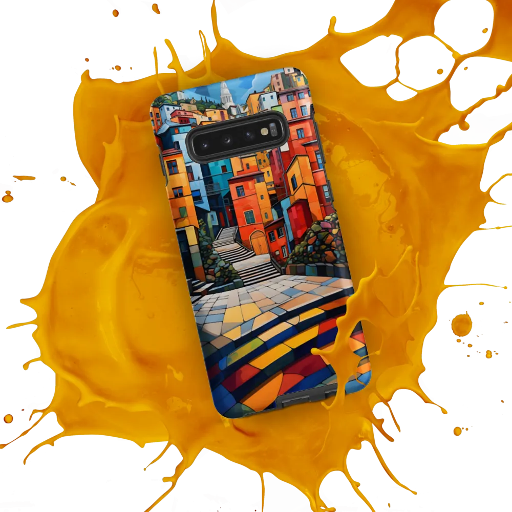 Vibrant Village: A Cubist Journey