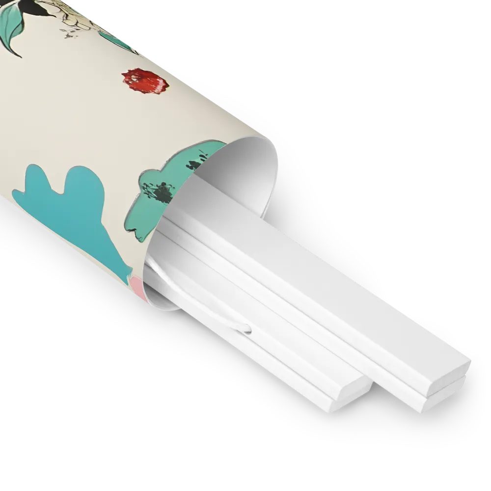 Whimsical Garden Reverie | Poster With White Wood Hanger | 18″×18″