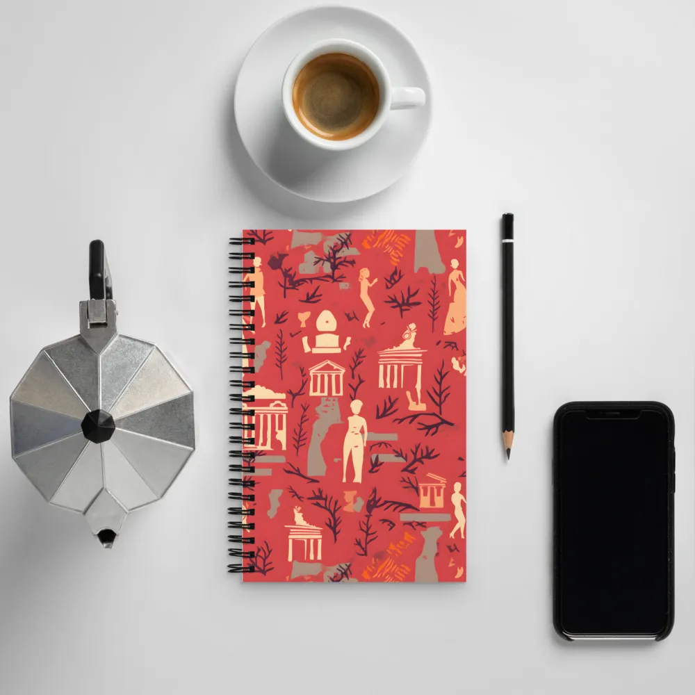 Harmony of Figures and Architecture | Spiral Notebook