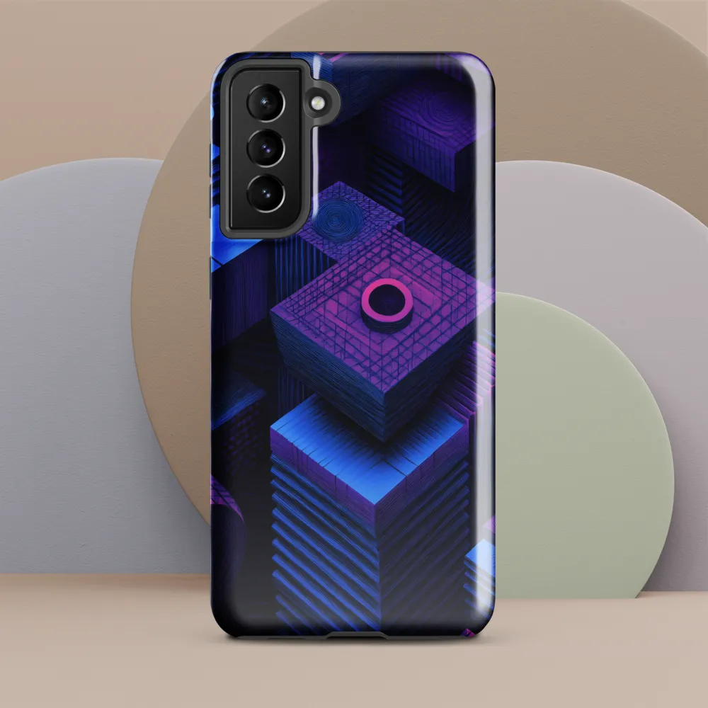 Geometric Dreams in Blue and Purple