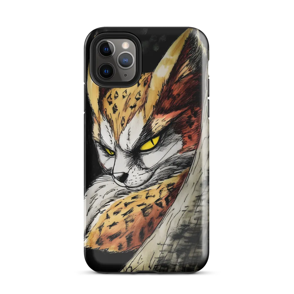 Fierce Gaze of the Wild Cat | Phone Case |  11 Pro Max | Tough Case | Glossy