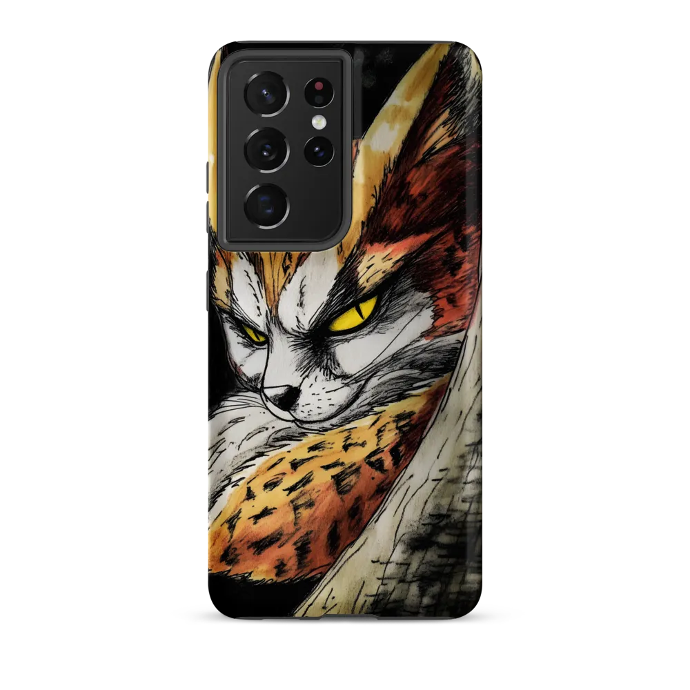 Fierce Gaze of the Wild Cat