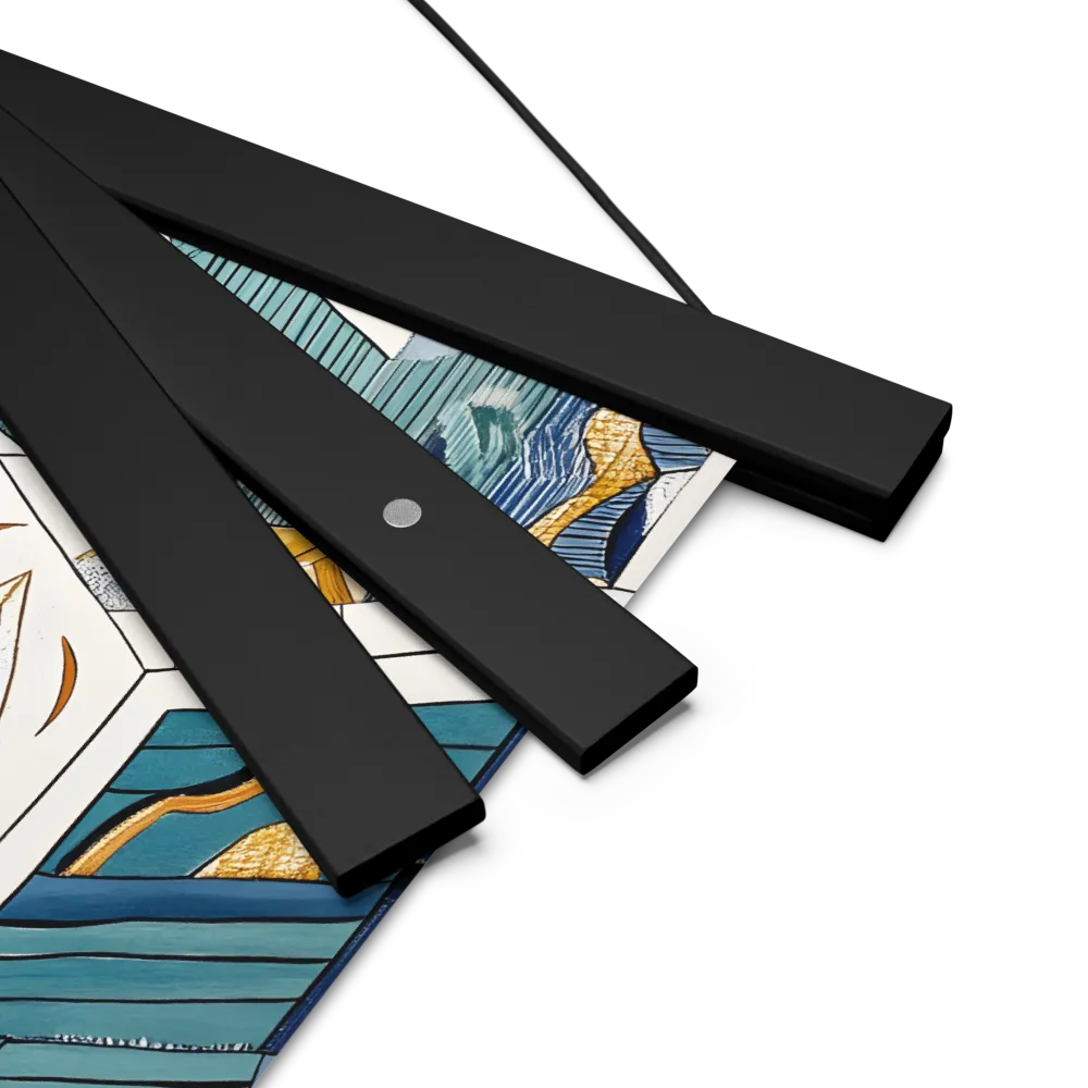 Symphony of Geometric Harmony | Poster With Black Wood Hanger | 10″×10″