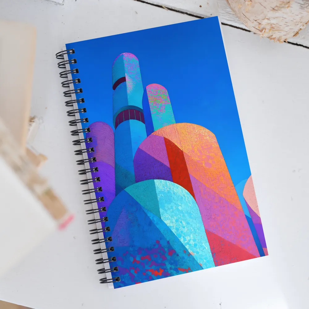 Vibrant Geometric Harmony | Spiral Notebook