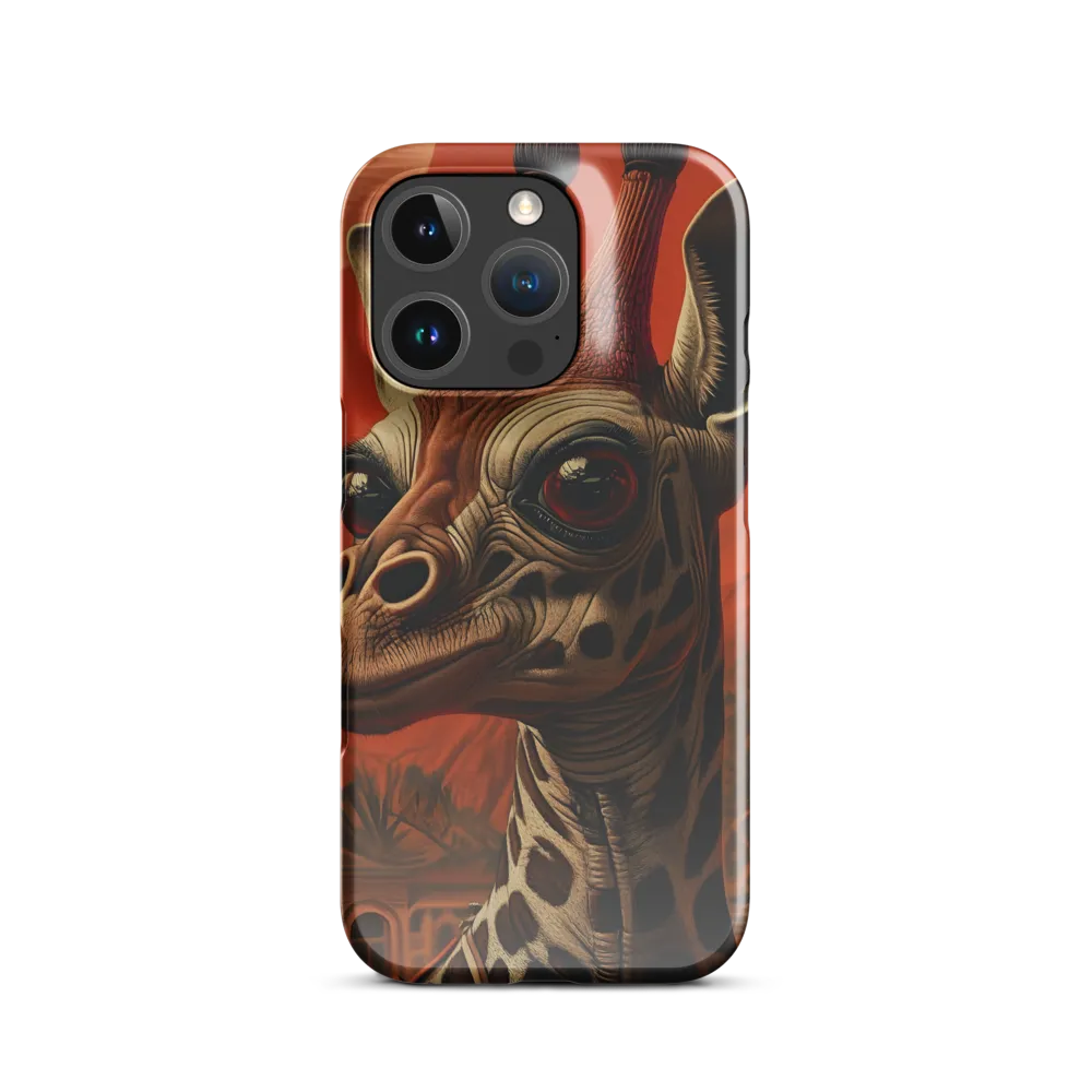 Whimsical Giraffe in an Orange Dreamscape