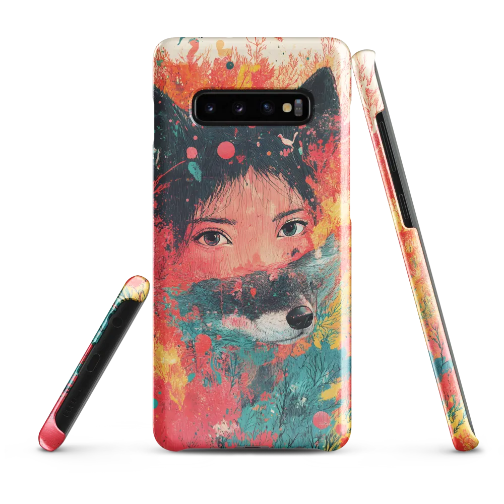 Harmony of Spirit: Girl and Wolf | Phone Case |  S10 Plus | Snap Case | Glossy