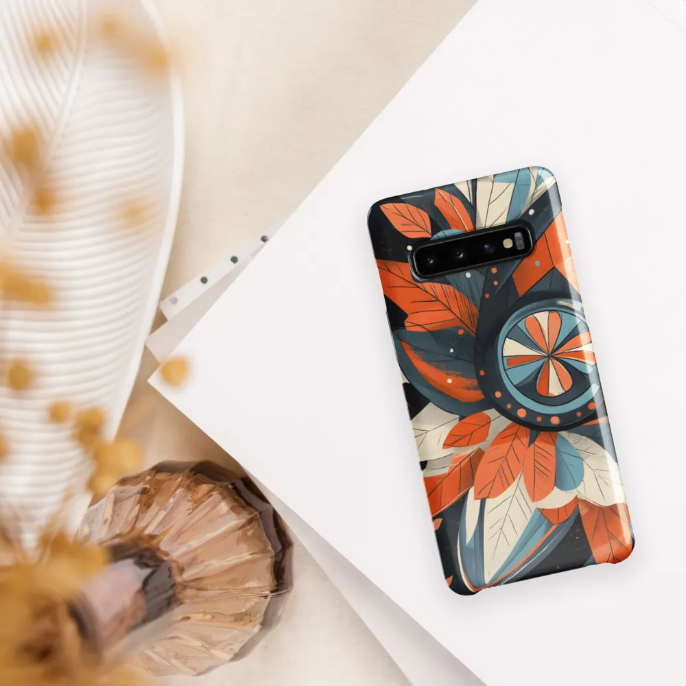 Floral Symphony in Orange and Teal