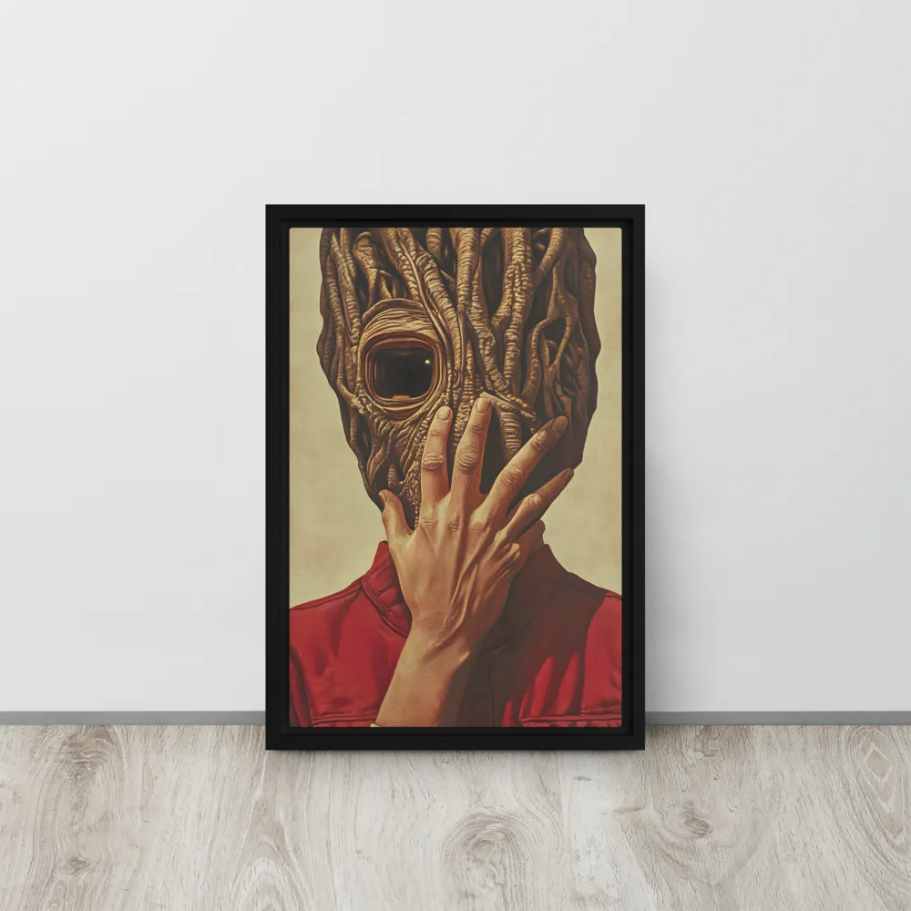 The Mask of Roots | Canvas with Black Frame | 12″×18″