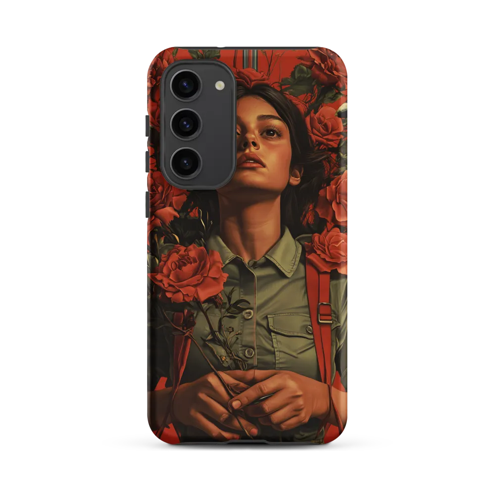 Harmony and Strength: A Portrait Among Roses