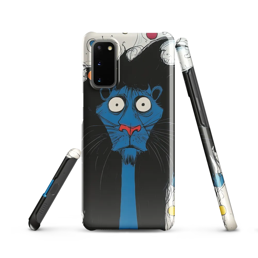 Whimsical Blue Lion