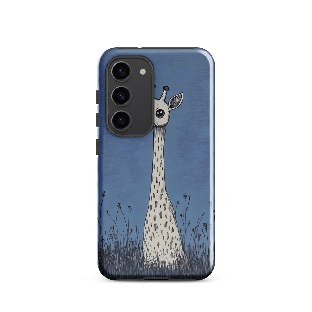 Whimsical Giraffe in Blue