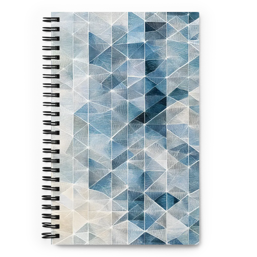 Geometric Harmony in Blue | Spiral Notebook