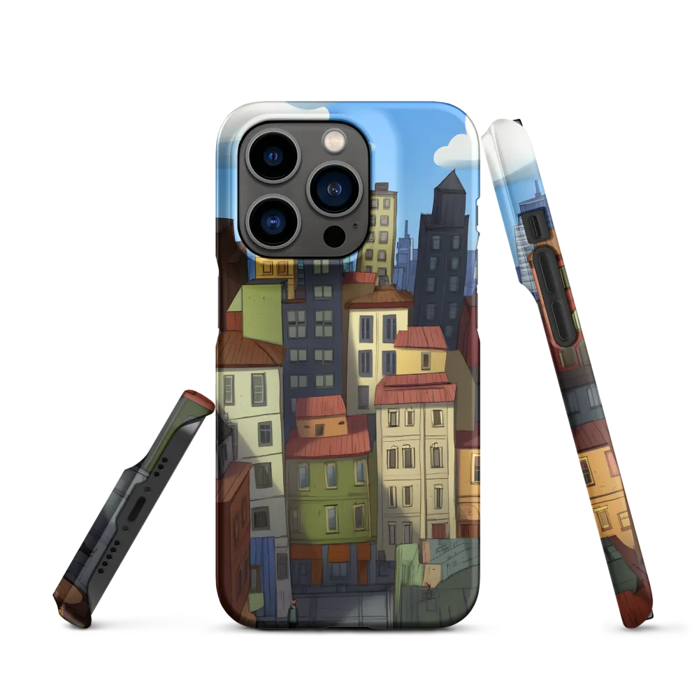 Urban Symphony: A Colorful Cityscape | Phone Case |  14 Pro | Snap Case | Matte