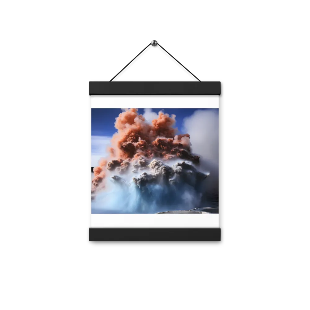 Eruption of Elements | Poster With Black Wood Hanger | 8″×10″