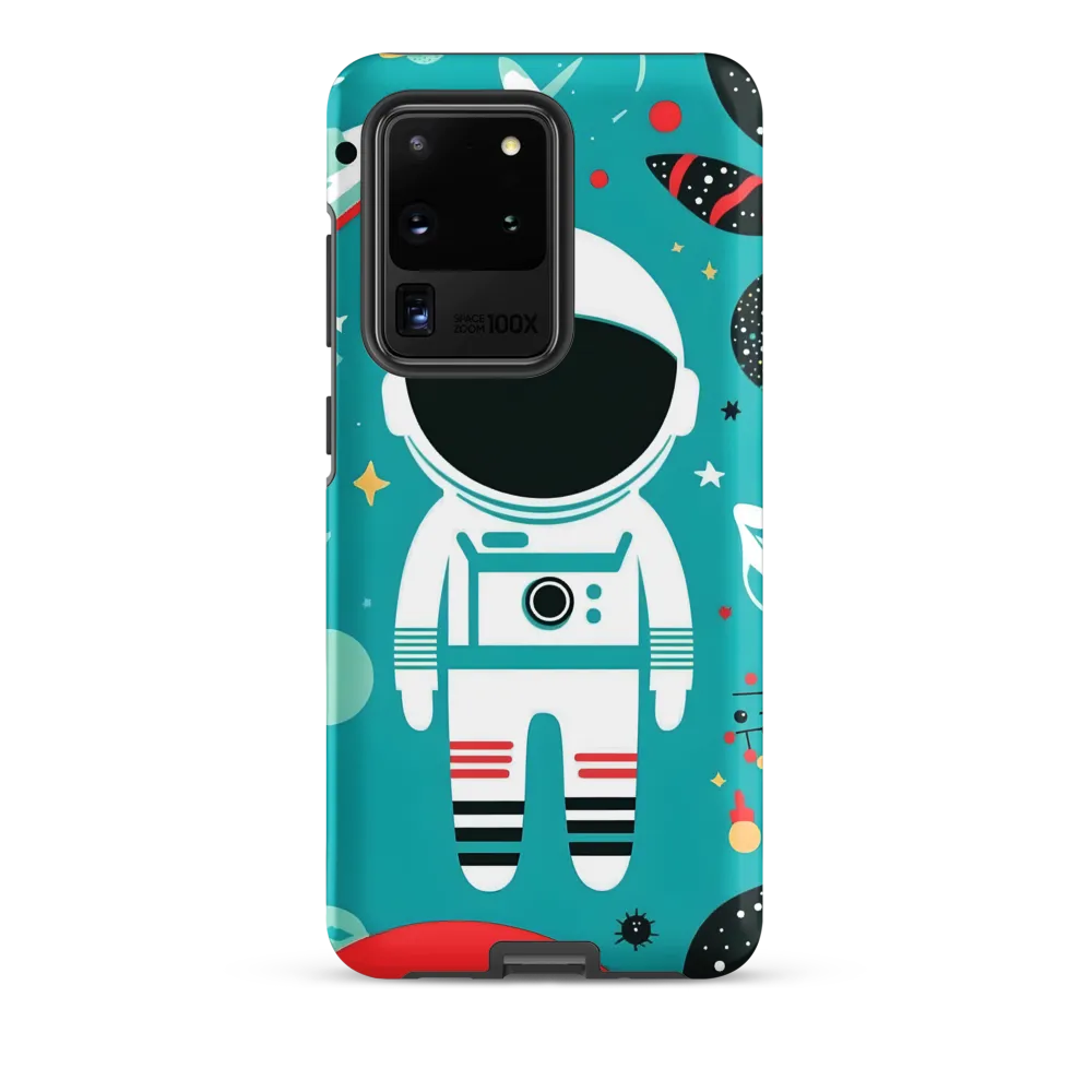 Whimsical Astronaut in Cosmic Wonderland