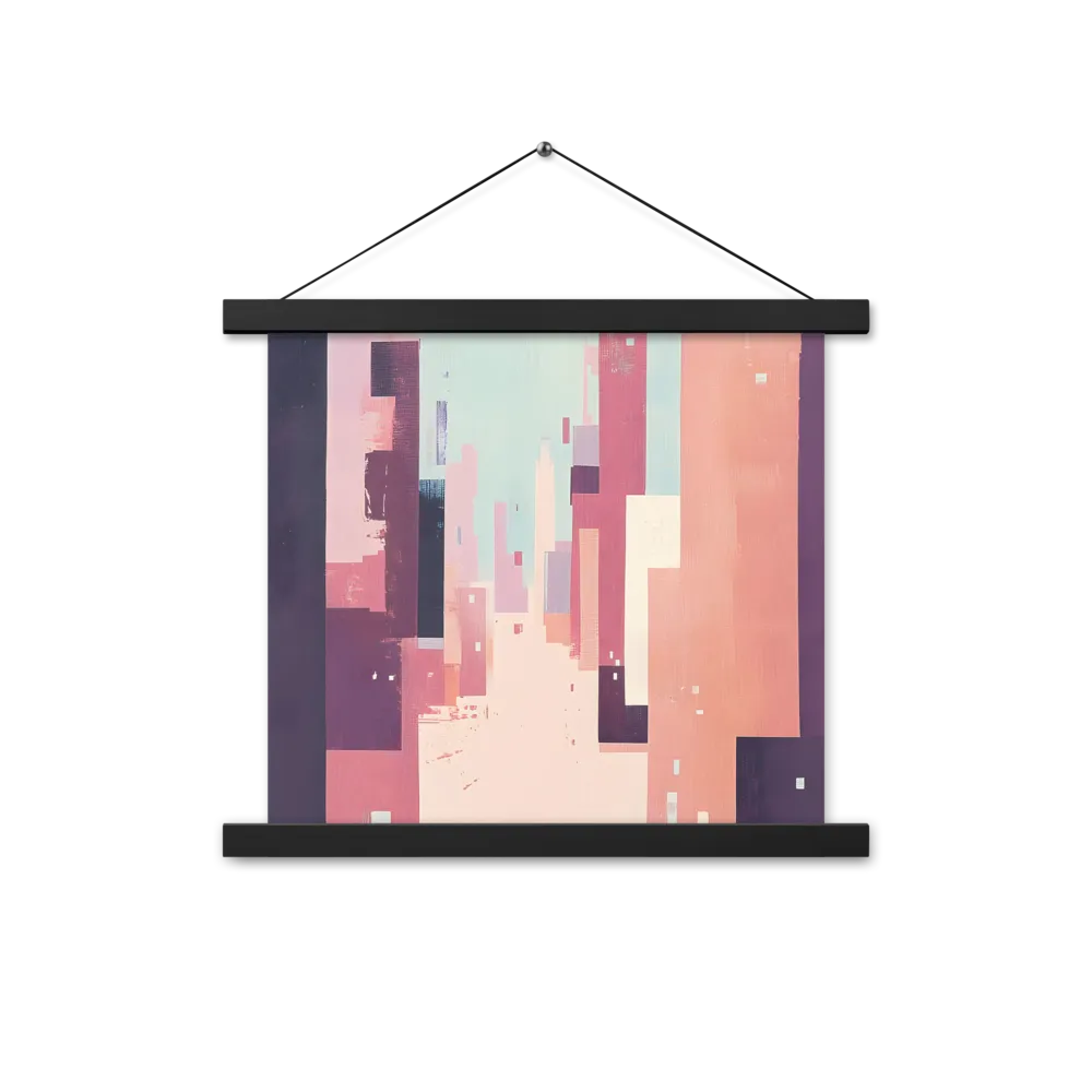 Tranquil Cityscape | Poster With Black Wood Hanger | 14″×14″