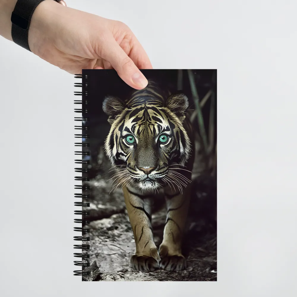 Majestic Gaze: The Tiger's Presence | Spiral Notebook