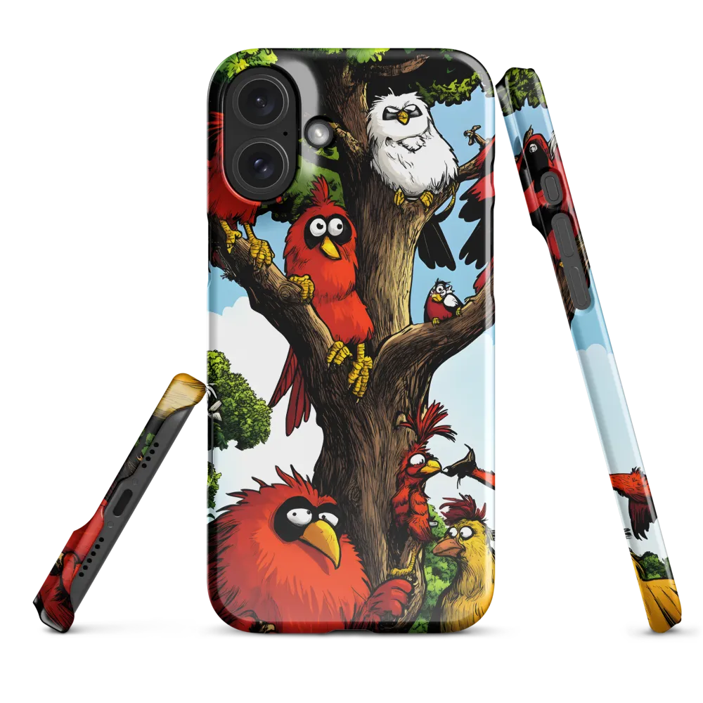 Whimsical Avian Gathering | Phone Case |  16 Plus | Snap Case | Glossy