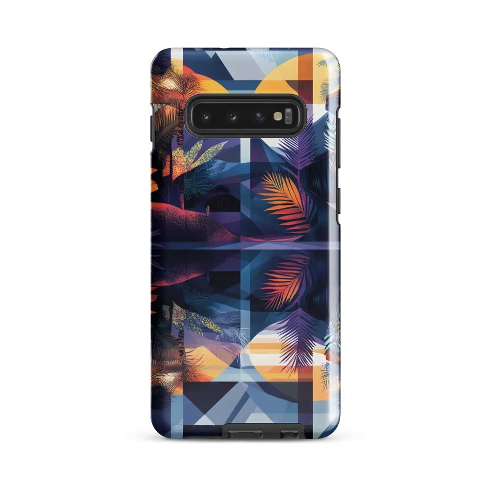 Tropical Serenity: A Modern Landscape | Phone Case |  S10 Plus | Tough Case | Glossy