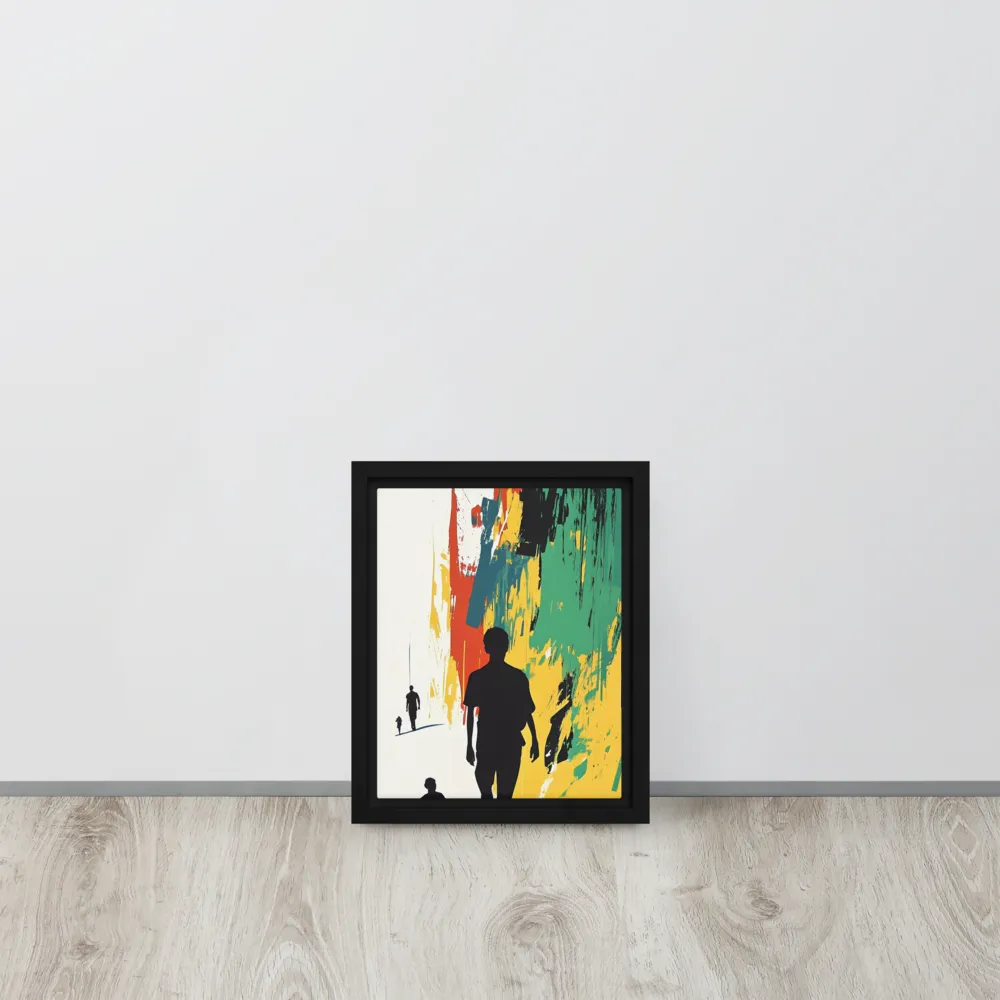 Journey of Silhouettes | Canvas with Black Frame | 8″×10″
