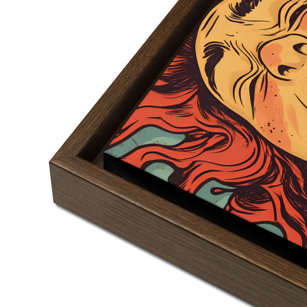 Fury Unleashed | Canvas with Brown Frame | 12″×16″