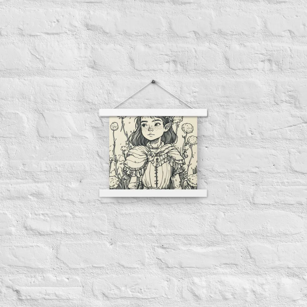 A Young Guardian of Nature | Poster With White Wood Hanger | 10″×10″