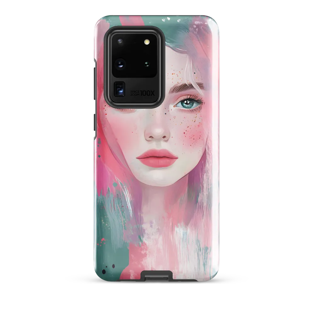 Dreamy Serenity: A Contemporary Portrait | Phone Case |  S20 Ultra | Tough Case | Glossy