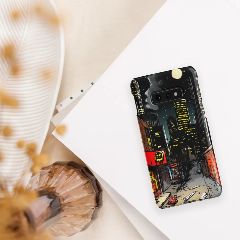Nocturnal Cityscape: The Hidden Alley | Phone Case |  S10e | Snap Case | Matte