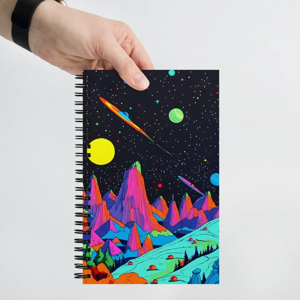 Cosmic Peaks of the Psychedelic Realm | Spiral Notebook