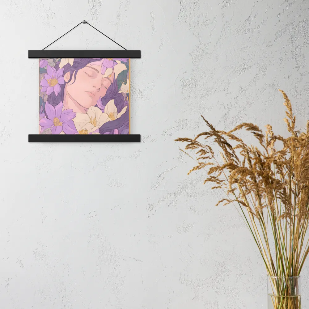 Harmony in Bloom | Poster With Black Wood Hanger | 10″×10″