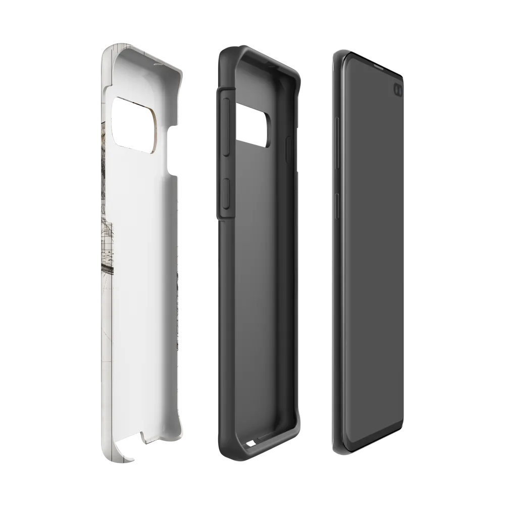 Geometric Harmony: The Essence of Wolves | Phone Case |  S10 | Tough Case | Matte