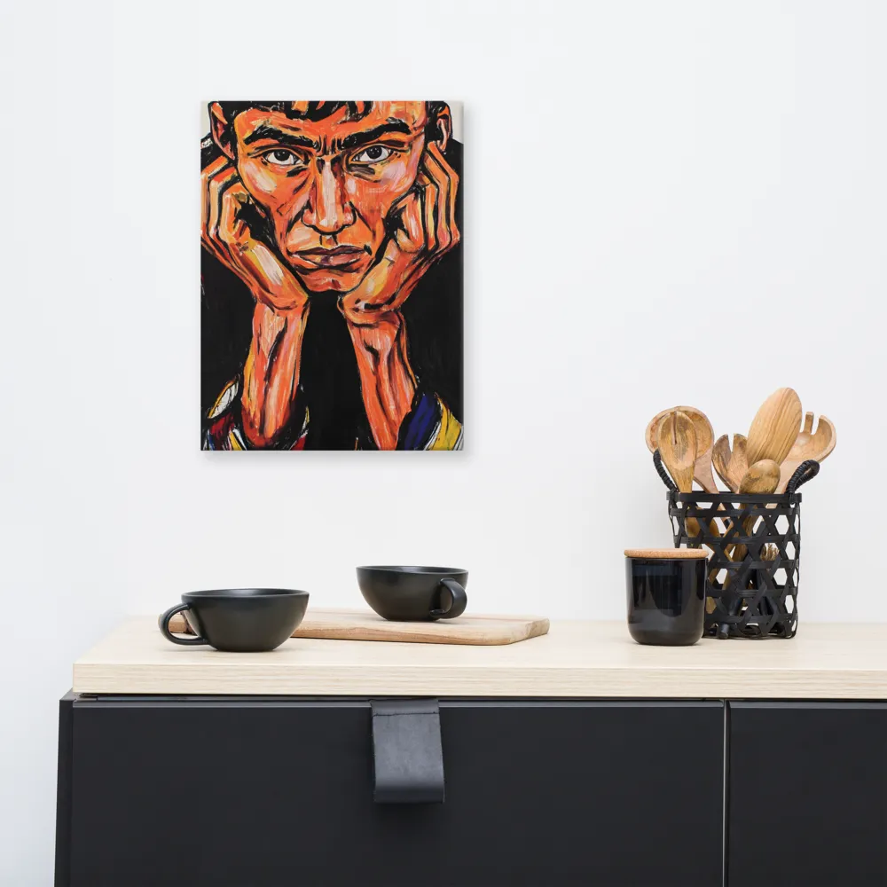 Contemplative Intensity: An Expressionist Portrait